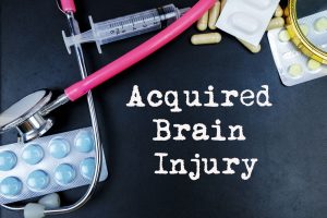 The recovery process for an acquired brain injury.