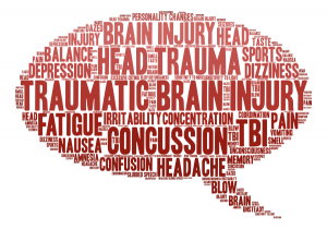 Graphic illustrating the effects of traumatic brain injury. TryMunity.